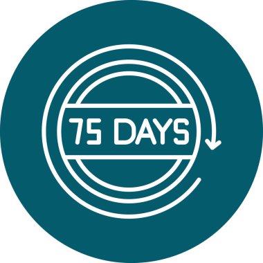 7 gün simgesi, vektör illüstrasyonunun günleri