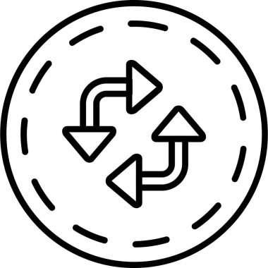 Geri dönüşüm simgesi, vektör illüstrasyonu