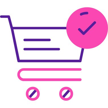 Alışveriş. Web simgesi basit illüstrasyon