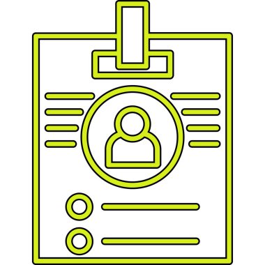 ID kart simgesi vektör illüstrasyonu