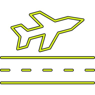 Havaalanı simgesinin vektör illüstrasyonu