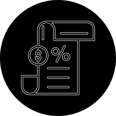 Bir belge simgesinin vektör illüstrasyonu