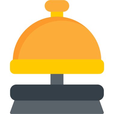 Otel resepsiyon çanı simgesi düz stil