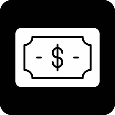 Bir dolar simgesinin vektör illüstrasyonu