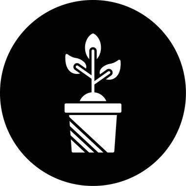 Bitki simgesinin vektör illüstrasyonu