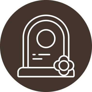 Haçlı bir mezarın vektör simgesi