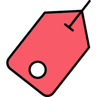 etiket simgesi, vektör çizimi