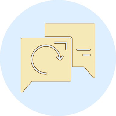 Metin kutusu ve oku olan konuşma baloncukları