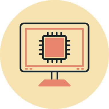 Bilgisayar. Web simgesi basit illüstrasyon