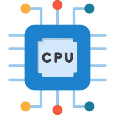 İşlemci. Web simgesi basit illüstrasyon