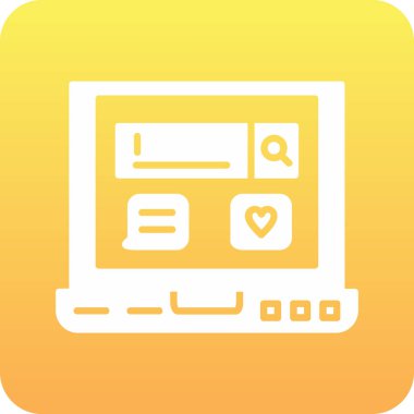 Bilgisayar vektör simgesi modern basit vektör illüstrasyonu