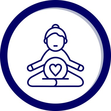 Yoga simgesinin vektör illüstrasyonu