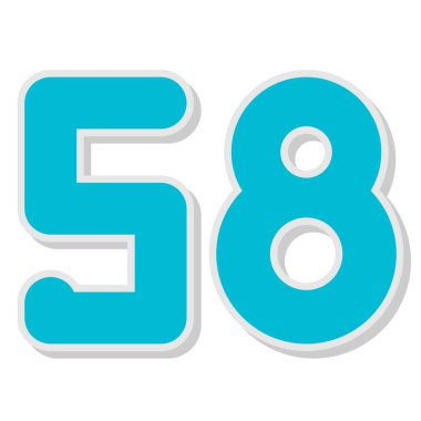 9 numaralı mavi rengin vektör illüstrasyonu