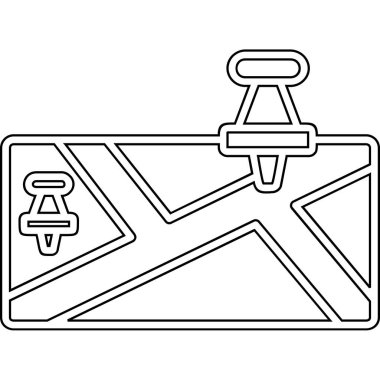 Bavullu turist haritası işaretleyici