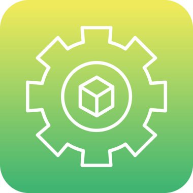 Güzel Küp vektör satırı simgesi