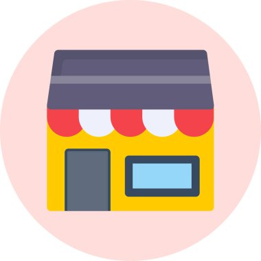 dükkan simgesi vektör illüstrasyonu