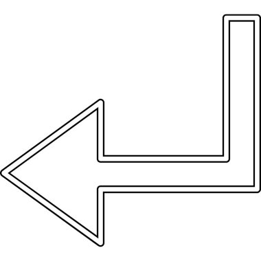 siyah ve beyaz vektör çizgisi sanat oku