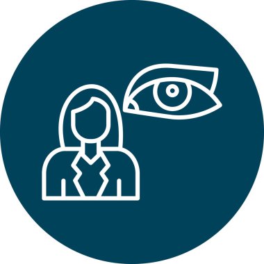 Kadın göz simgesinin vektör illüstrasyonu