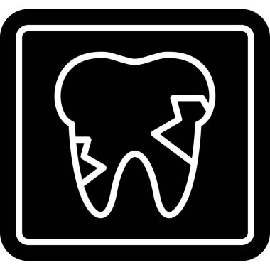 Diş simgesi, vektör illüstrasyonu