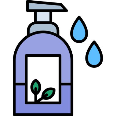 duş ve çiçek vektör illüstrasyonu