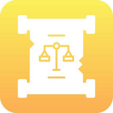 Hukuk Mahkemesi simge vektör çizim