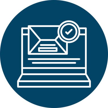 Dizüstü bilgisayar simgesi vektör çizimi