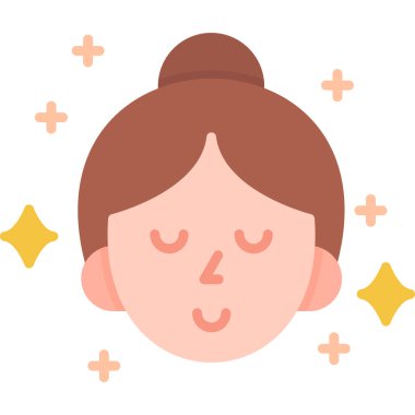 Kadın avatar çizgi film karakteri izole tasarım vektörü çizimi