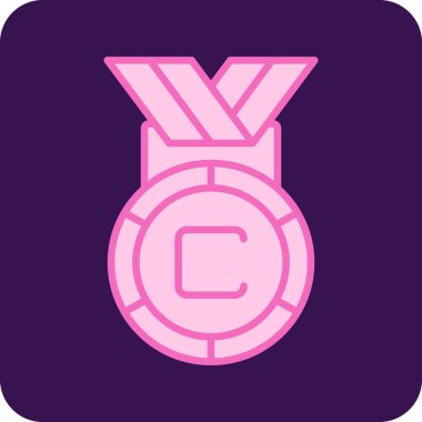 Madalya Vektörü Şekil Simgesi Tasarımı