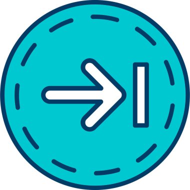 ok yönü sağ simgesi - taslak biçimi