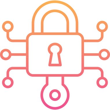 kilit simgesi modern vektör illüstrasyonu