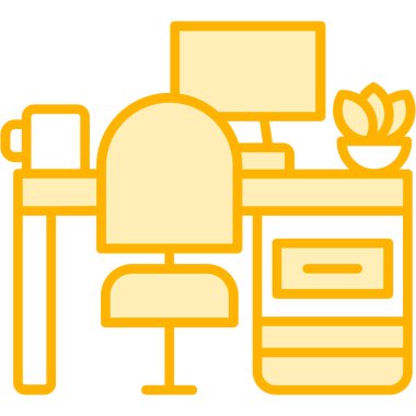 Masa. Web simgesi basit illüstrasyon