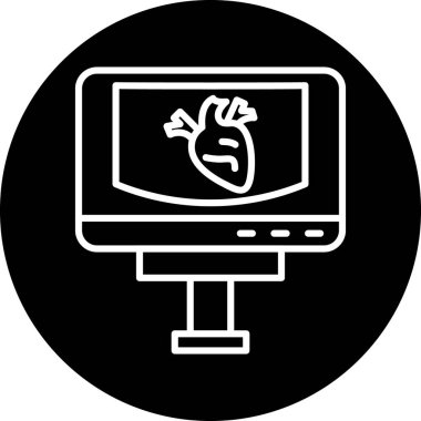 Kalp monitörü vektör simgesi