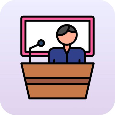 Vektör olarak konferans simgesi