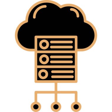 veri bulutu. Web simgesi basit illüstrasyon