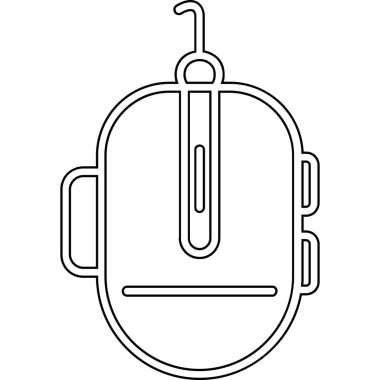 Bir çaydanlık simgesi vektör illüstrasyonunun izole edilmiş çizgisi