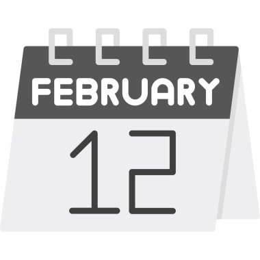 10 Şubat takvim, takvim, takvim, takvim arkaplan simgesi, 12 aylık yönetim konsepti. Kış günü. tatil