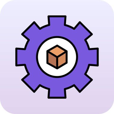 Modern dişli simgesinin vektör çizimi