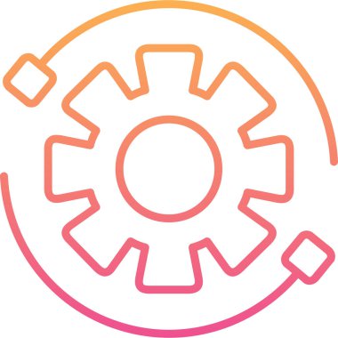 Dişliler. Web simgesi vektör illüstrasyonu