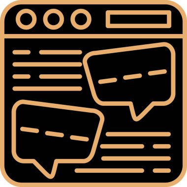 Konuş. Web simgesi basit illüstrasyon