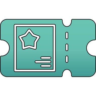 Bir yıldız simgesinin vektör illüstrasyonu