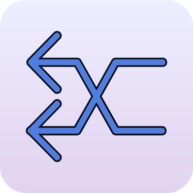 Mavi ve mor kare simgesinin gösterimi