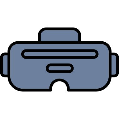 VR aygıt simgesi. akıllı gerçeklik vektörü simgesi beyaz arkaplanda izole edilmiş ince rengi özetle