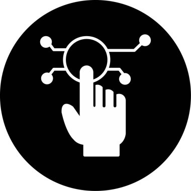 parmak hareketi el simgesi ana hat biçiminde