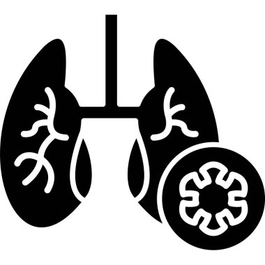 akciğer simgesi vektör illüstrasyonu
