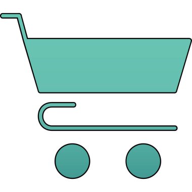 Bir alışveriş arabasının vektör çizimi