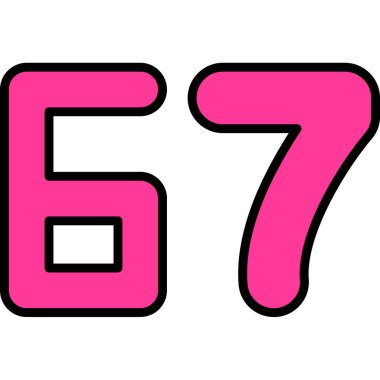 9 numaralı pembe çizgi filmin vektör çizimi