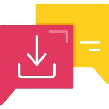 Sohbet web simgesi vektör illüstrasyonu