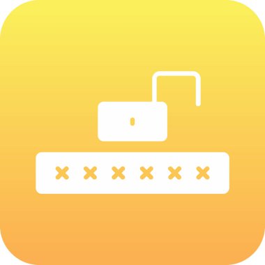 Moda biçimi izole edilmiş arkaplan parola simgesi