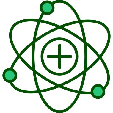 Atom simgesi, basit vektör çizim