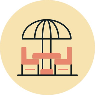 şemsiye simgesi vektör illüstrasyonu